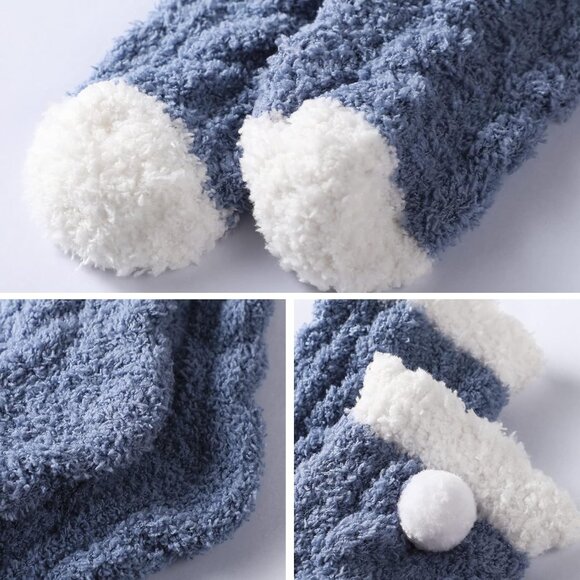 5 Pairs Fuzzy Socks for Women, Winter Warm Womens Super Soft Cozy Socks - Picture 4 of 7